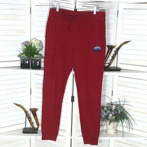 Hurley Wine Cotton Fleece Lined Joggers Size Medium